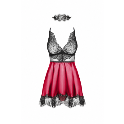 Seksowna koszulka nocna Beauty Night Eve chemise mask fioletowy