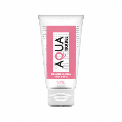 Lubrykant intymny AQUA TRAVEL STRAWBERRY CREAM FLAVOUR truskawkowy 50 ml Lubrykant intymny AQUA TRAVEL STRAWBERRY CREAM FLAVOUR truskawkowy 50 ml