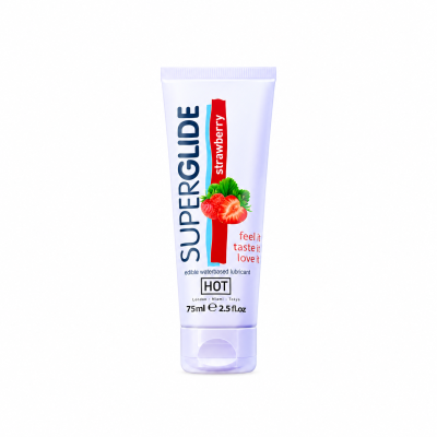 HOT Superglide jadalny lubrykant na bazie wody - STRAWBERRY