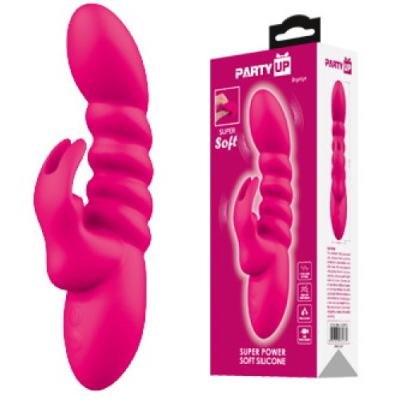 Wibrator króliczek Party Up Bryunlun ładowany USB, wodoodporny silikonowy