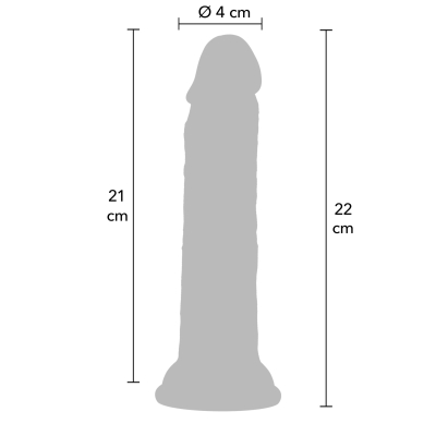Realistyczne dildo Hidden Desire z płynnego silikonu z przyssawką 23 cm