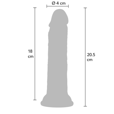 Realistyczne dildo Hidden Desire Dong Liquid z płynnego silikonu z przyssawką 20,5 cm