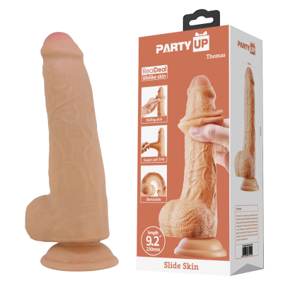 Realistyczne dildo Party Up Thomas z przyssawką i materiałem TPR