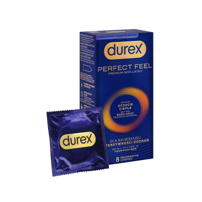 Prezerwatywy Durex Perfect Feel 8 sztuk lateksowe Prezerwatywy Durex Perfect Feel 8 sztuk lateksowe