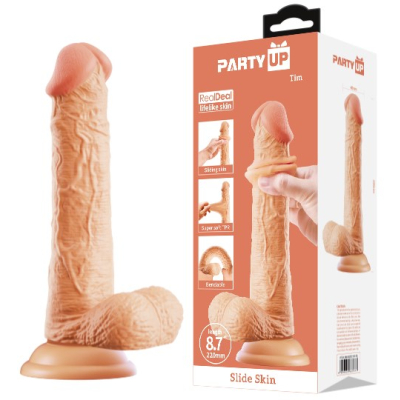 Realistyczne dildo Party Up Tim z TPR i przyssawką