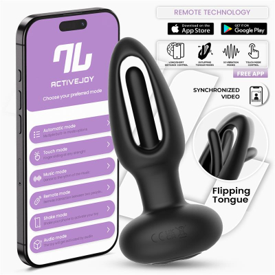 Zack Flipping Tongue Anal Plug w/App Clave 38 Zack Flipping Tongue Anal Plug w/App Clave 38