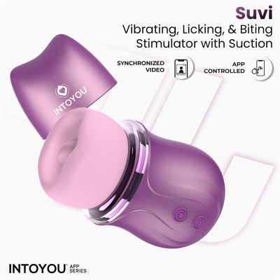 Suvi Stimulator with Licking, Biting, Suction and Vibration USB-C with APP Suvi Stimulator with Licking, Biting, Suction and Vibration USB-C with APP