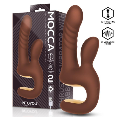 Mocca Thrusting Vibrator w/Rabbit & Grip Cl,27 Mocca Thrusting Vibrator w/Rabbit & Grip Cl,27