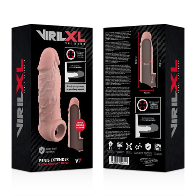 VIRILXL - LIQUID SILICONE V7 NATURAL PENIS EXTENSION VIRILXL - LIQUID SILICONE V7 NATURAL PENIS EXTENSION