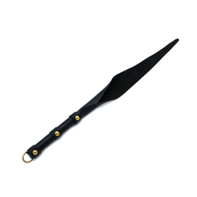 Kiotos Leather Black Leather Single Flap Whip Gold D-Ring Kiotos Leather Black Leather Single Flap Whip Gold D-Ring