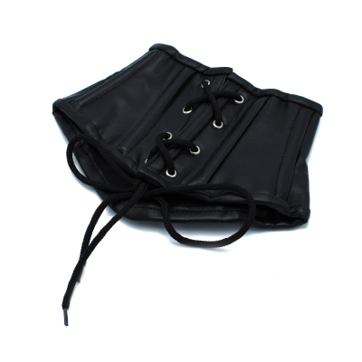 Kiotos Leather Black Leather Lace-Up Corset Collar Kiotos Leather Black Leather Lace-Up Corset Collar