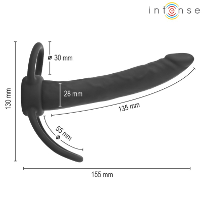Intense For Him - Intense- Lucas Anal Dildo With Cock And Testicle Ring Silicone Intense For Him - Intense- Lucas Anal Dildo With Cock And Testicle Ring Silicone