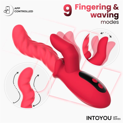 Tingly Waving Vibrator & Finger w/App Clave 30 Tingly Waving Vibrator & Finger w/App Clave 30