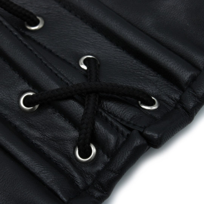 Kiotos Leather Black Leather Lace-Up Corset Collar Kiotos Leather Black Leather Lace-Up Corset Collar