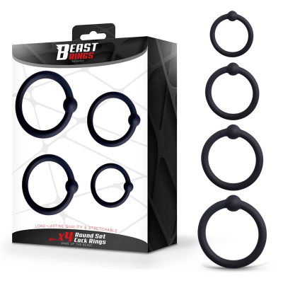 Set of 4 Penis Rings Silicone S, M, L and XL Set of 4 Penis Rings Silicone S, M, L and XL