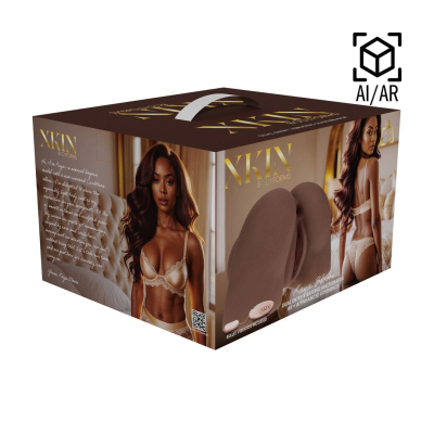 Bodyforms - Kaya Bloom - Dual Entry Vibrating Masturbator - 2,4 kg / 5.4 lbs - Brown Bodyforms - Kaya Bloom - Dual Entry Vibrating Masturbator - 2,4 kg / 5.4 lbs - Brown
