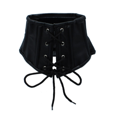 Kiotos Leather Black Leather Lace-Up Corset Collar Kiotos Leather Black Leather Lace-Up Corset Collar