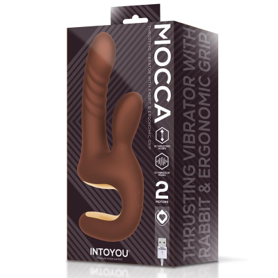 Mocca Thrusting Vibrator w/Rabbit & Grip Cl,27 Mocca Thrusting Vibrator w/Rabbit & Grip Cl,27