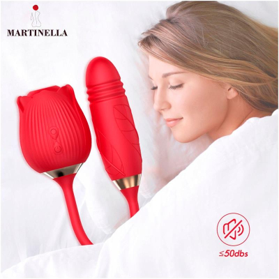Airflow Rose and Thrusting Stimulator Egg USB