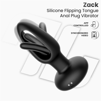Zack Flipping Tongue Anal Plug w/App Clave 38 Zack Flipping Tongue Anal Plug w/App Clave 38