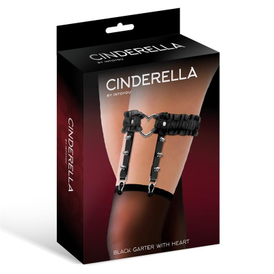 Cinderella Black Garter With Heart Cinderella Black Garter With Heart