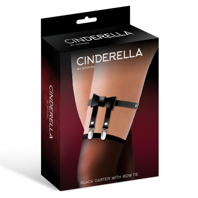 Cinderella Black Garter With Bow Tie Cinderella Black Garter With Bow Tie