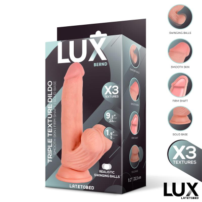 Bernd Triple Texture Dildo w/Swing Balls 9,2"Cl,10