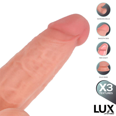 Lars Triple Texture Dildo w/Swing Balls 7,6