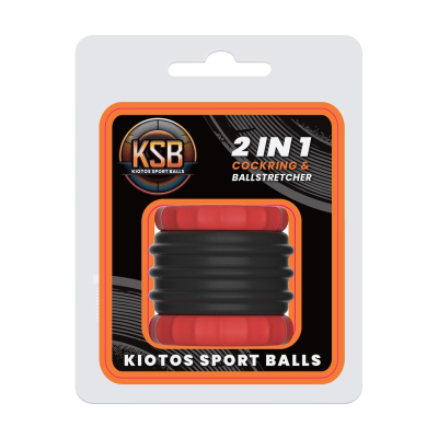 Kiotos Sport Balls 2 in 1 Silicone Cockring & Stretcher Black