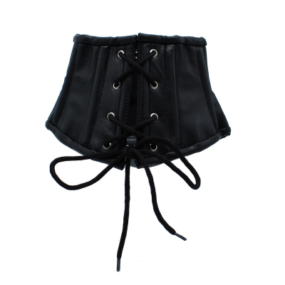 Kiotos Leather Black Leather Lace-Up Corset Collar Kiotos Leather Black Leather Lace-Up Corset Collar