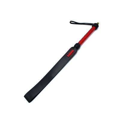 Kiotos Leather Black & Red Leather Long Paddle Whip Kiotos Leather Black & Red Leather Long Paddle Whip