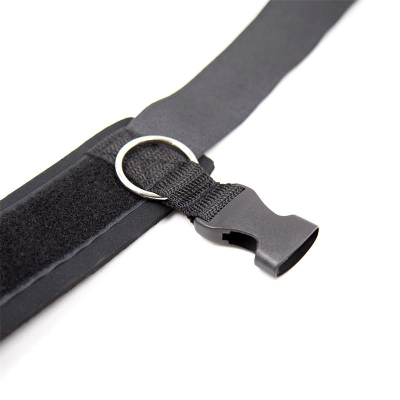 LATETOBED BDSM LINE Neoprene Handcuffs with Veldro Black