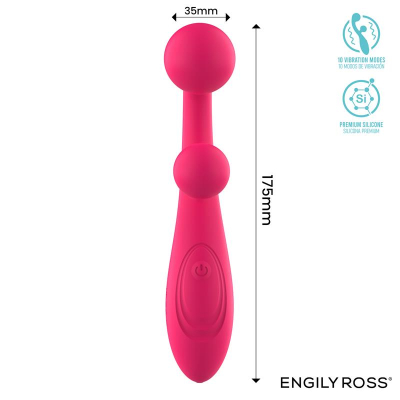 Rollie Double Ball Vibrator USB Silicone Pink Cl50 Rollie Double Ball Vibrator USB Silicone Pink Cl50