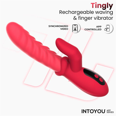 Tingly Waving Vibrator & Finger w/App Clave 30 Tingly Waving Vibrator & Finger w/App Clave 30