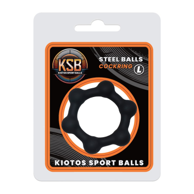Kiotos Sport Balls Silicone Cockring with 6 Steel Balls L