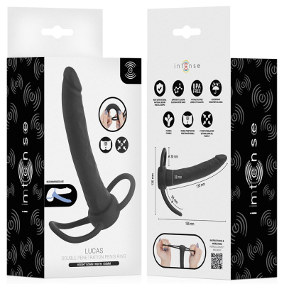 Intense For Him - Intense- Lucas Anal Dildo With Cock And Testicle Ring Silicone Intense For Him - Intense- Lucas Anal Dildo With Cock And Testicle Ring Silicone