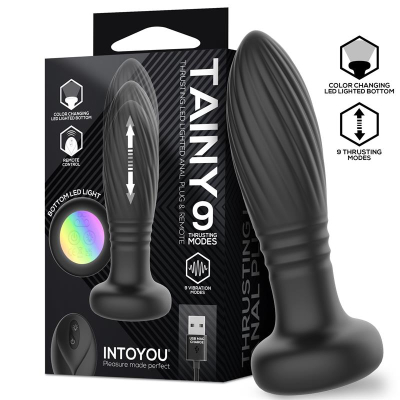 Tainy Thrusting Led Lighted Anal Plug Remote Cl,72 Tainy Thrusting Led Lighted Anal Plug Remote Cl,72