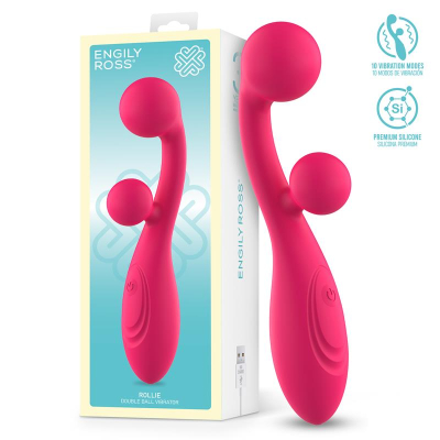 Rollie Double Ball Vibrator USB Silicone Pink Cl50 Rollie Double Ball Vibrator USB Silicone Pink Cl50