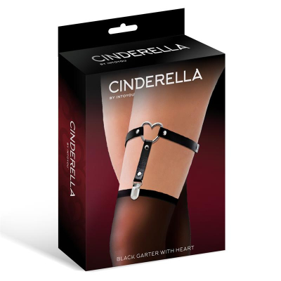 Cinderella Black Garter With Heart Cinderella Black Garter With Heart