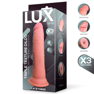 Otto Triple Texture Dildo 8" Skin Colour TPE CL,22 Otto Triple Texture Dildo 8" Skin Colour TPE CL,22