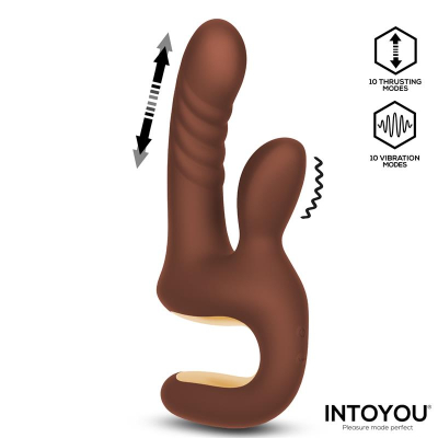 Mocca Thrusting Vibrator w/Rabbit & Grip Cl,27 Mocca Thrusting Vibrator w/Rabbit & Grip Cl,27