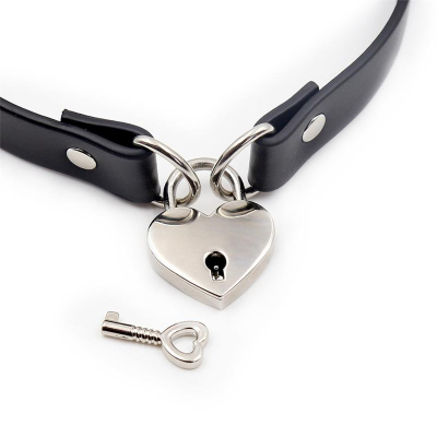 Cinderella Black Collar With Heart Lock Cinderella Black Collar With Heart Lock