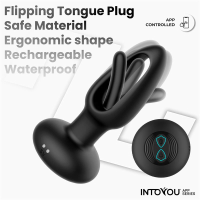 Zack Flipping Tongue Anal Plug w/App Clave 38 Zack Flipping Tongue Anal Plug w/App Clave 38