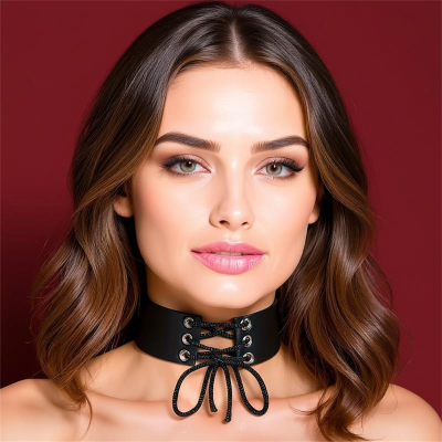 Cinderella Wide Collar With Lace Black Cinderella Wide Collar With Lace Black