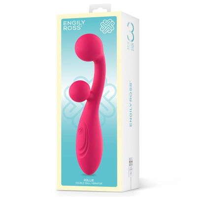Rollie Double Ball Vibrator USB Silicone Pink Cl50 Rollie Double Ball Vibrator USB Silicone Pink Cl50