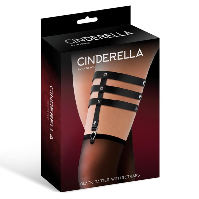 Cinderella Black Garter With 3 Straps Cinderella Black Garter With 3 Straps