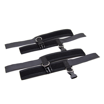 LATETOBED BDSM LINE Neoprene Handcuffs with Veldro Black