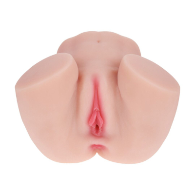Bodyforms - Mia Hart - Dual Entry Vibrating Masturbator - 2,5 kg / 5.7 lbs - Flesh