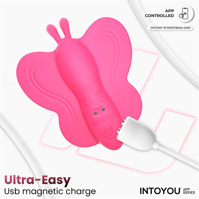 Wingy stymulator motylkowy Intoyou z aplikacją Peach Red