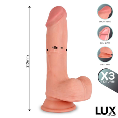 Max Triple Texture Dildo w/Balls 8,2 Max Triple Texture Dildo w/Balls 8,2